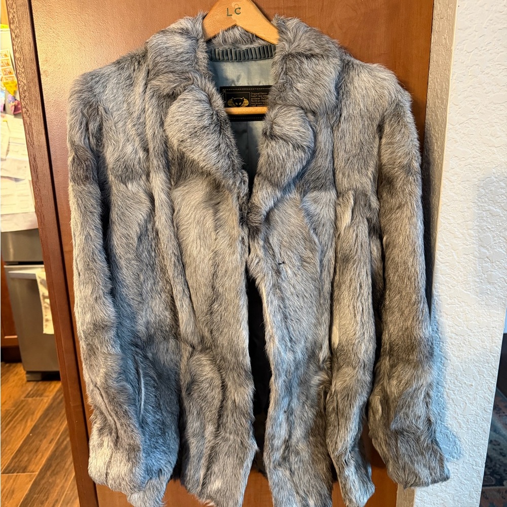 Vintage custom made Rabbit Coat